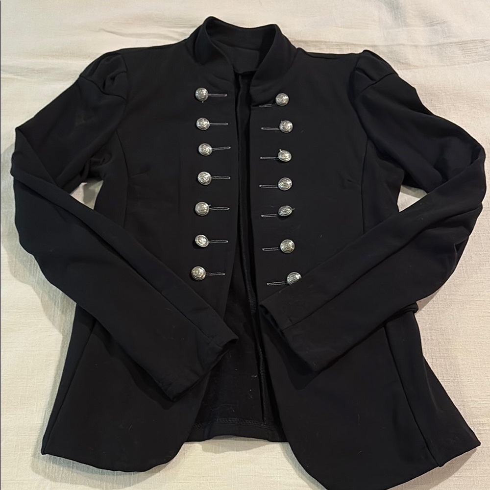Black Military Style Women's Jacket
